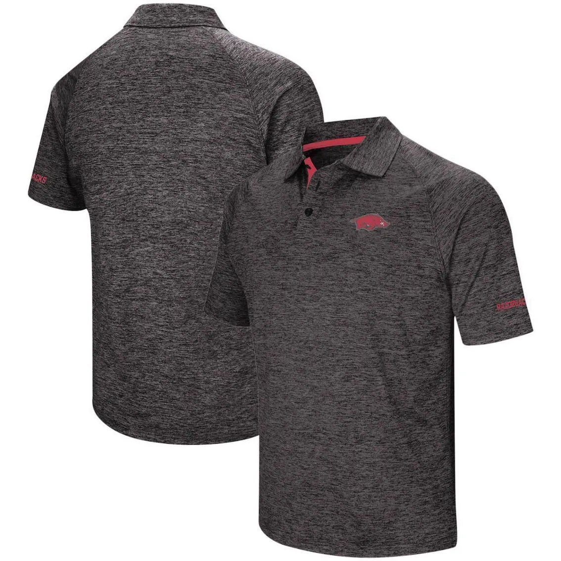 Colosseum Men's Black Arkansas Razorbacks Big & Tall Down Swing Polo 3 Colosseum Men's Black Arkansas Razorbacks Big & Tall Down Swing Polo