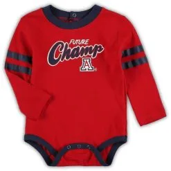 Outerstuff Infant Red/Navy Arizona Wildcats Little Kicker Long Sleeve Bodysuit And Sweatpants Set -Deals Arizona Wildcats Store DSCO1148307512 2910 ALT2
