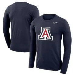 Men's Nike Navy Arizona Wildcats School Logo Legend Performance Long Sleeve T-Shirt -Deals Arizona Wildcats Store DSCO1148307554 1320 ALT1