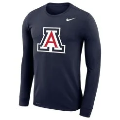 Men's Nike Navy Arizona Wildcats School Logo Legend Performance Long Sleeve T-Shirt -Deals Arizona Wildcats Store DSCO1148307554 1320 ALT2