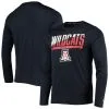 Champion Men's Navy Arizona Wildcats Wordmark Slash Long Sleeve T-Shirt -Deals Arizona Wildcats Store DSCO1148310011 1320