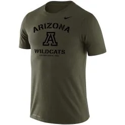 Men's Nike Olive Arizona Wildcats Stencil Arch Performance T-Shirt -Deals Arizona Wildcats Store DSCO1148310455 2068 ALT2