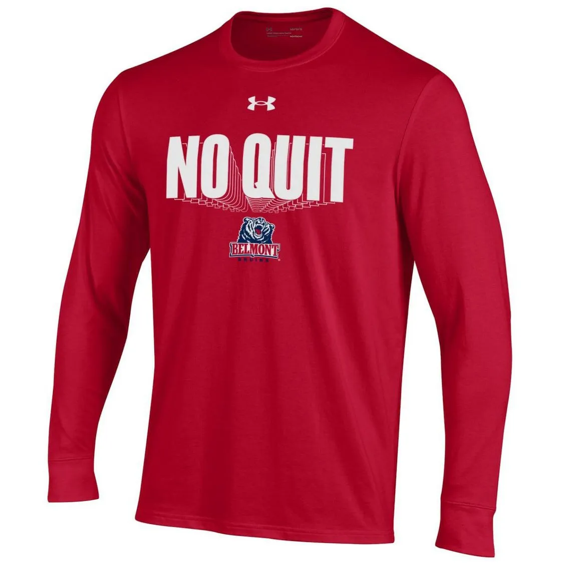 Men's Under Armour Red Belmont Bruins Shooter Performance Long Sleeve T-Shirt 4 Men's Under Armour Red Belmont Bruins Shooter Performance Long Sleeve T-Shirt - Image 3