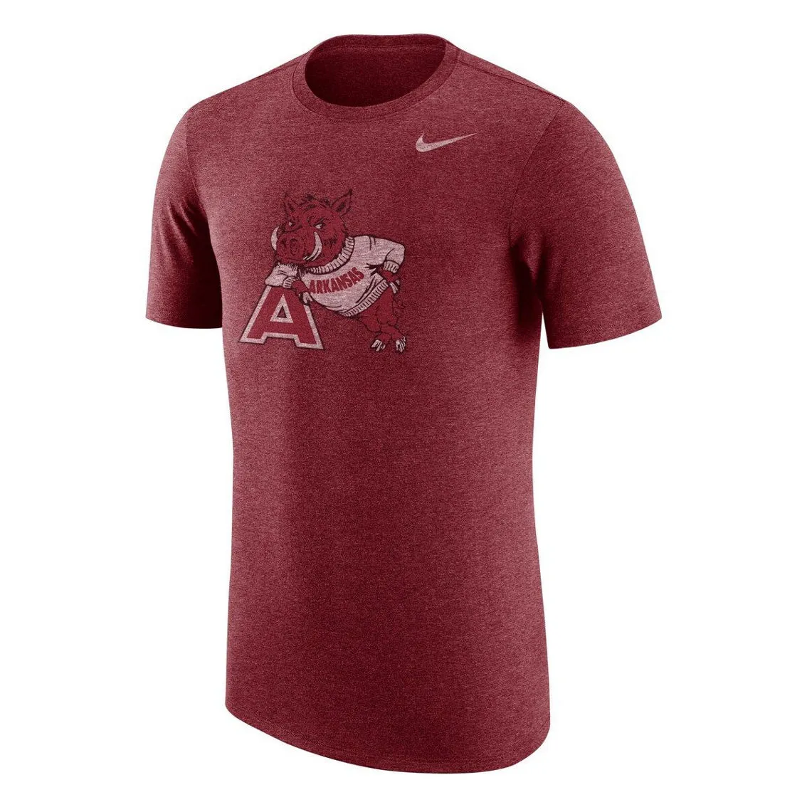 Men's Nike Heathered Cardinal Arkansas Razorbacks Vintage Logo Tri-Blend T-Shirt 5 Men's Nike Heathered Cardinal Arkansas Razorbacks Vintage Logo Tri-Blend T-Shirt - Image 3