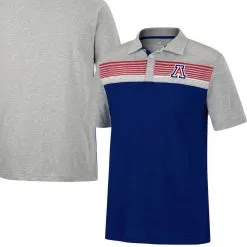 Men's Colosseum Navy/Heathered Gray Arizona Wildcats Caddie Polo -Deals Arizona Wildcats Store DSCO1148312751 1320 ALT1