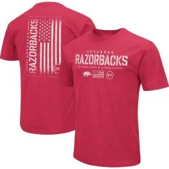 Colosseum Men's Heather Cardinal Arkansas Razorbacks OHT Military Appreciation Flag 2.0 T-Shirt 7 Colosseum Men's Heather Cardinal Arkansas Razorbacks OHT Military Appreciation Flag 2.0 T-Shirt -Deals Arizona Wildcats Store DSCO1148313065 4633 ALT1