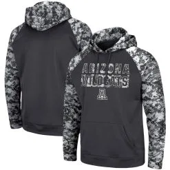 Colosseum Men's Charcoal Arizona Wildcats OHT Military Appreciation Digital Camo Pullover Hoodie