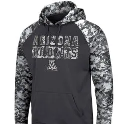 Colosseum Men's Charcoal Arizona Wildcats OHT Military Appreciation Digital Camo Pullover Hoodie -Deals Arizona Wildcats Store DSCO1148314443 1904 ALT2