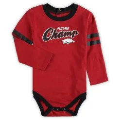 Outerstuff Infant Cardinal/Black Arkansas Razorbacks Little Kicker Long Sleeve Bodysuit And Sweatpants Set -Deals Arizona Wildcats Store DSCO1148314987 EH7S ALT2