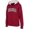 Colosseum Women's Cardinal Arkansas Razorbacks Arched Name Full-Zip Hoodie -Deals Arizona Wildcats Store DSCO1148317307 4633