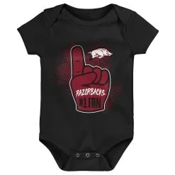Outerstuff Newborn & Infant Cardinal/Black/Heathered Gray Arkansas Razorbacks 3-Pack Game On Bodysuit Set -Deals Arizona Wildcats Store DSCO1148318552 EH7S ALT3