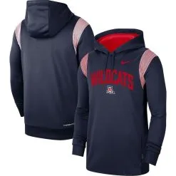 Nike Men's Navy Arizona Wildcats 2022 Game Day Sideline Performance Pullover Hoodie