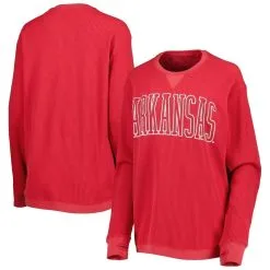 Women's Pressbox Cardinal Arkansas Razorbacks Surf Plus Size Southlawn Waffle-Knit Thermal Tri-Blend Long Sleeve T-Shirt