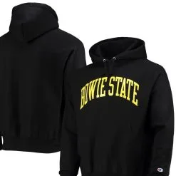 Men's Champion Black Bowie State Bulldogs Tall Arch Pullover Hoodie