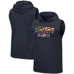 Colosseum Men's Navy Arizona Wildcats OHT Military Appreciation Americana Hoodie Sleeveless T-Shirt