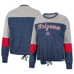 Colosseum Women's Navy Arizona Wildcats Joanna Tie Front Long Sleeve T-Shirt