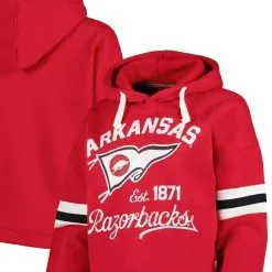 Pressbox Women's Cardinal Arkansas Razorbacks Super Pennant Pullover Hoodie