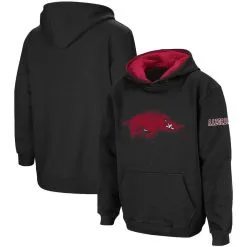 Colosseum Youth Black Arkansas Razorbacks Big Logo Pullover Hoodie -Deals Arizona Wildcats Store DSCO1151103391 1007 ALT1
