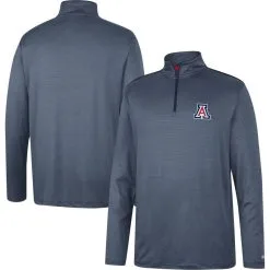 Colosseum Men's Navy Arizona Wildcats Logo Quarter-Zip Windshirt