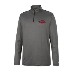 Colosseum Men's Charcoal Arkansas Razorbacks Logo Quarter-Zip Windshirt -Deals Arizona Wildcats Store DSCO1151478573 1904 ALT2