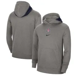 Nike Men's Heather Gray Arizona Wildcats Team Basketball Spotlight Performance Pullover Hoodie