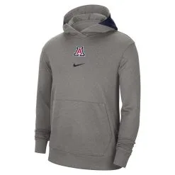 Nike Men's Heather Gray Arizona Wildcats Team Basketball Spotlight Performance Pullover Hoodie -Deals Arizona Wildcats Store DSCO1152520677 1927 ALT2
