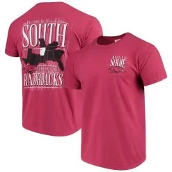 Image One Men's Cardinal Arkansas Razorbacks Welcome To The South Comfort Colors T-Shirt