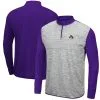 Colosseum Men's Heathered Gray/Purple ECU Pirates Prospect Quarter-Zip Jacket -Deals Arizona Wildcats Store DSCO1153020310 GRFO