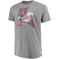 Original Retro Brand Men's Gray Arkansas Razorbacks Big & Tall Tri-Blend T-Shirt -Deals Arizona Wildcats Store DSCO1153026787 1927 ALT2