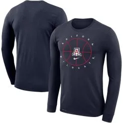 Nike Men's Navy Arizona Wildcats Basketball Icon Legend Performance Long Sleeve T-Shirt