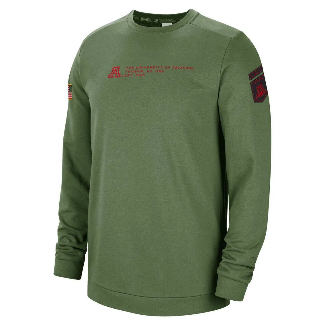 Nike Men's Olive Arizona Wildcats Military Pullover Sweatshirt 5 Nike Men's Olive Arizona Wildcats Military Pullover Sweatshirt - Image 3