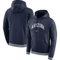 Men's Nike Navy Arizona Wildcats Sketch Retro Pullover Hoodie