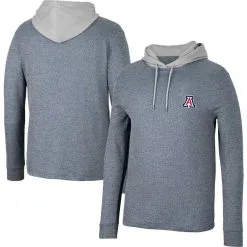 Men's Colosseum Navy Arizona Wildcats Ballot Waffle-Knit Thermal Long Sleeve Hoodie T-Shirt -Deals Arizona Wildcats Store DSCO1155956679 1320 ALT1