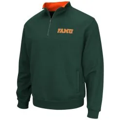 Men's Colosseum Green Florida A&M Rattlers Tortugas Quarter-Zip Sweatshirt -Deals Arizona Wildcats Store DSCO1156932431 2041 ALT2