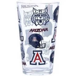 The Memory Company Arizona Wildcats 16oz. Allover Print Pint Glass