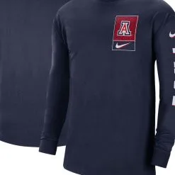 Men's Nike Navy Arizona Wildcats Seasonal Max90 2-Hit Long Sleeve T-Shirt