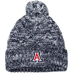 Zephyr Women's Navy/White Arizona Wildcats Tanja Cuffed Knit Hat With Pom