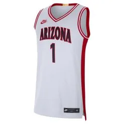 Nike Men's #1 White Arizona Wildcats Limited Retro Jersey -Deals Arizona Wildcats Store DSCO1157801056 3550 ALT2