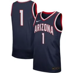 Men's Nike #1 Navy Arizona Wildcats Replica Jersey