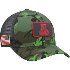 Nike Men's Camo/Black Arizona Wildcats Classic99 Veterans Day Trucker Snapback Hat -Deals Arizona Wildcats Store DSCO1158072923 4273 ALT1