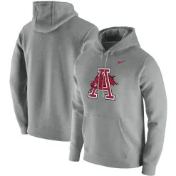 Nike Men's Heathered Gray Arkansas Razorbacks Vintage School Logo Pullover Hoodie -Deals Arizona Wildcats Store DSCO1158392338 1927 ALT1