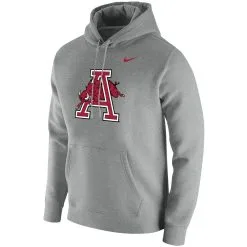 Nike Men's Heathered Gray Arkansas Razorbacks Vintage School Logo Pullover Hoodie -Deals Arizona Wildcats Store DSCO1158392338 1927 ALT2