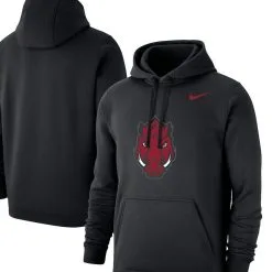 Nike Men's Black Arkansas Razorbacks Logo Club Pullover Hoodie