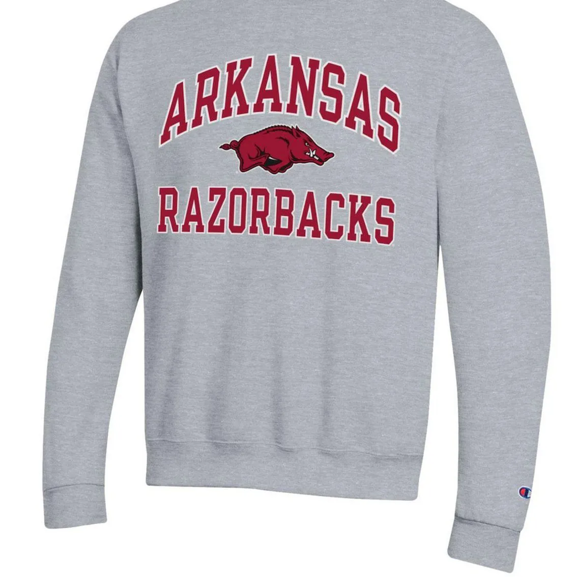 Champion Men's Heather Gray Arkansas Razorbacks High Motor Pullover Sweatshirt 5 Champion Men's Heather Gray Arkansas Razorbacks High Motor Pullover Sweatshirt - Image 3