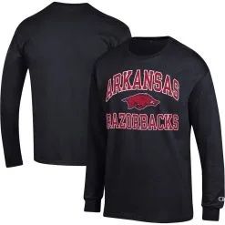 Champion Men's Black Arkansas Razorbacks High Motor Long Sleeve T-Shirt