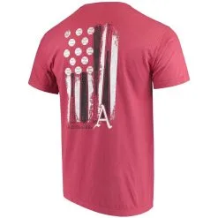 Image One Men's Cardinal Arkansas Razorbacks Baseball Flag Comfort Colors T-Shirt -Deals Arizona Wildcats Store DSCO1159709033 4633 ALT3