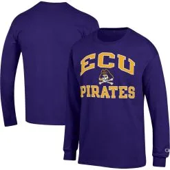 Champion Men's Purple ECU Pirates High Motor Long Sleeve T-Shirt