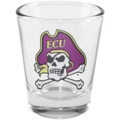 The Memory Company ECU Pirates 2oz. Primary Logo Shot Glass
