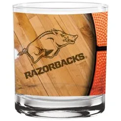 Indigo Falls Arkansas Razorbacks 14oz. Basketball Glass